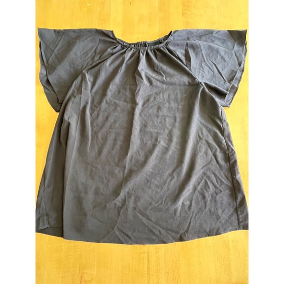 Alex Marie Tops - Alex Marie Blouse Women's Sz L Large Black Short Sleeve Flowy Boho Top Workwear